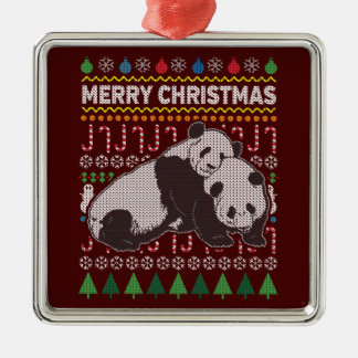 Ornement En Métal Série Pandas Ugly Christmas Sweat Wildlife