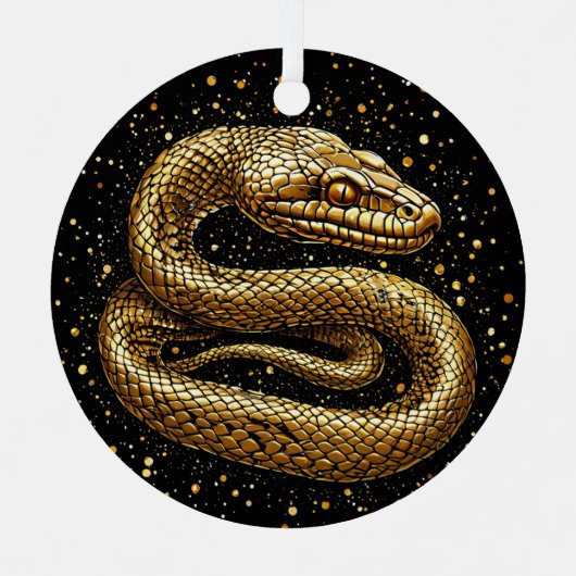 Ornement En Métal Serpent doré (Recto)