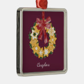 Ornement En Métal Serre de biscuits de Noël avec Arrière - plan de p (Droite)