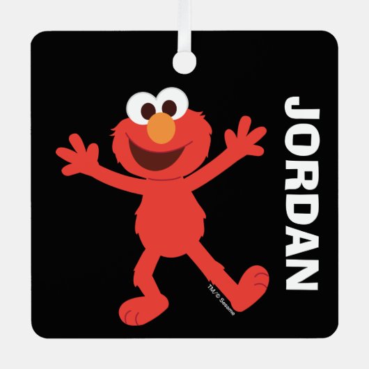 Ornement En Métal Sesame Street | Personalized Elmo (Recto)