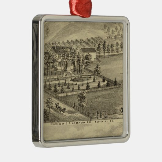 Ornement En Métal Sewickley Pennsylvanie (Droite)