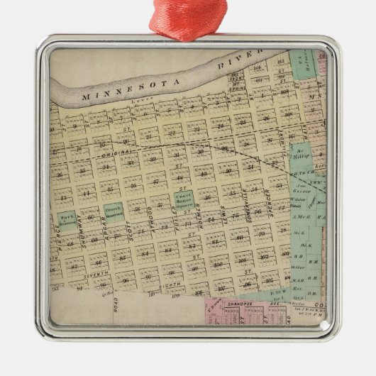 Ornement En Métal Shakopee, le comté de Scott, Minnesota (Devant)