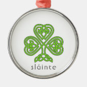 Ornement En Métal Shamrock celtique Green St. Patrick's Day Sainte (Devant)