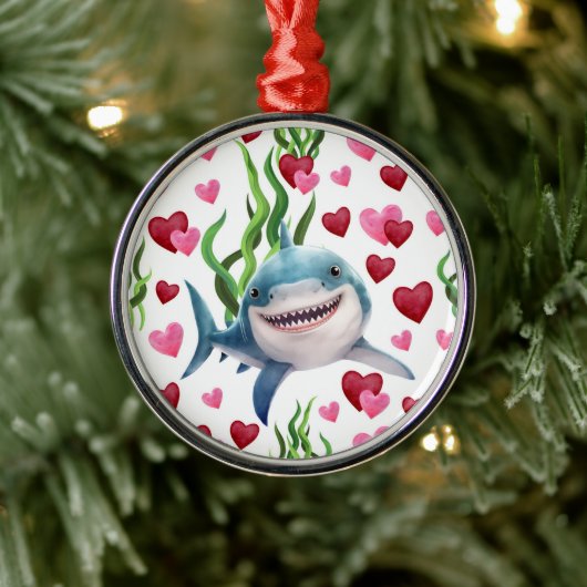 Ornement En Métal Shark Lovers Christmas Ornament Keepsake (Arbre)