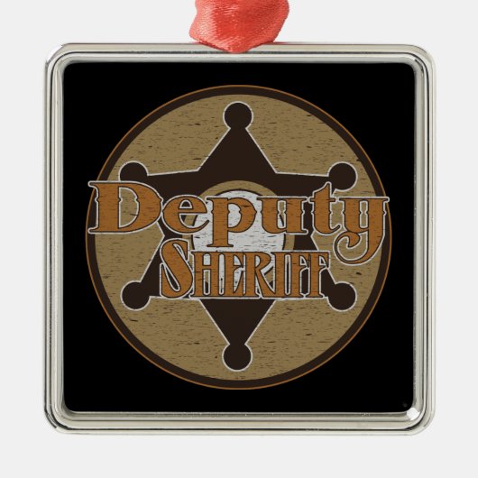 Ornement En Métal Shérif adjoint vintage (Devant)