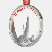 Ornement En Métal Si Les Chiens Pouvaient Voler (Gauche)