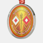 Ornement En Métal Signal Corps Noël (Gauche)