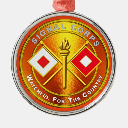 Ornement En Métal Signal Corps Noël (Devant)