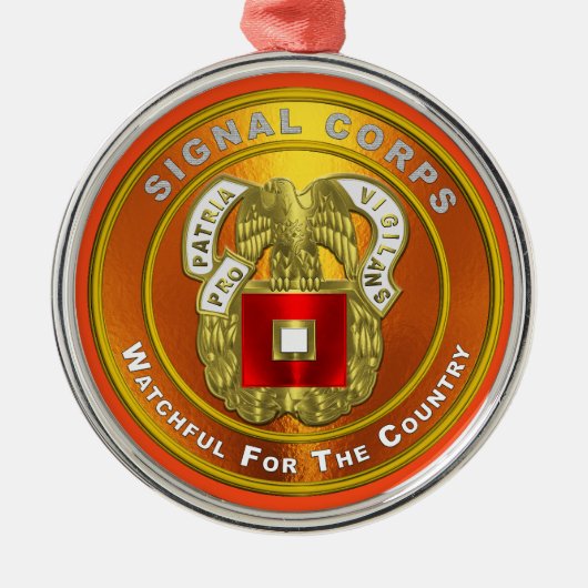 Ornement En Métal Signal Corps Noël (Devant)