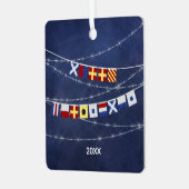 Ornement En Métal Signal de Noël Joyeux Nautique Dé (Avant gauche)