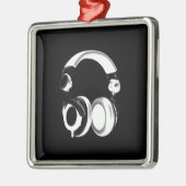 Ornement En Métal Silhouette pour casque noir et blanc (Gauche)