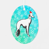 Ornement En Métal Silken Windhound Magie de Noël (Avant gauche)