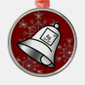 Ornement En Métal Silver Bells Tableau Périodique Snowflake Science  (Devant)