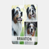 Ornement En Métal Simple 3 Photo personnalisé pour animaux de compag (Avant gauche)