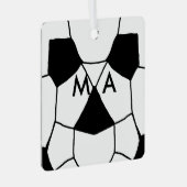 Ornement En Métal Simple monogramme ajouter votre nom lettre man min (Avant droite)