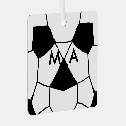 Ornement En Métal Simple monogramme ajouter votre nom lettre man min (Avant droite)