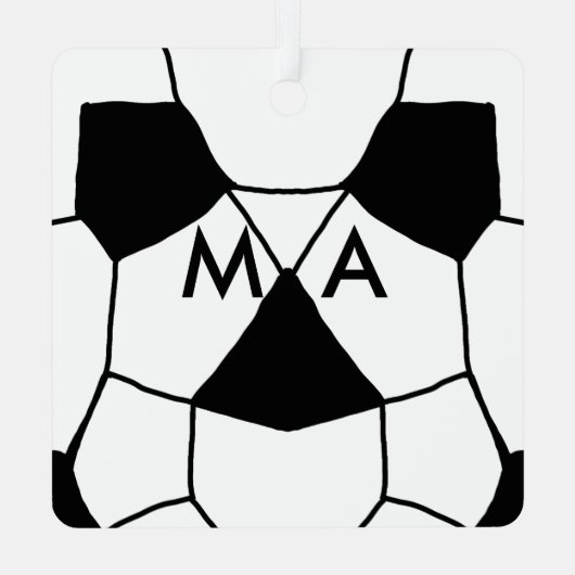 Ornement En Métal Simple monogramme ajouter votre nom lettre man min (Verso)