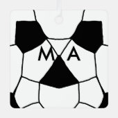 Ornement En Métal Simple monogramme ajouter votre nom lettre man min (Recto)