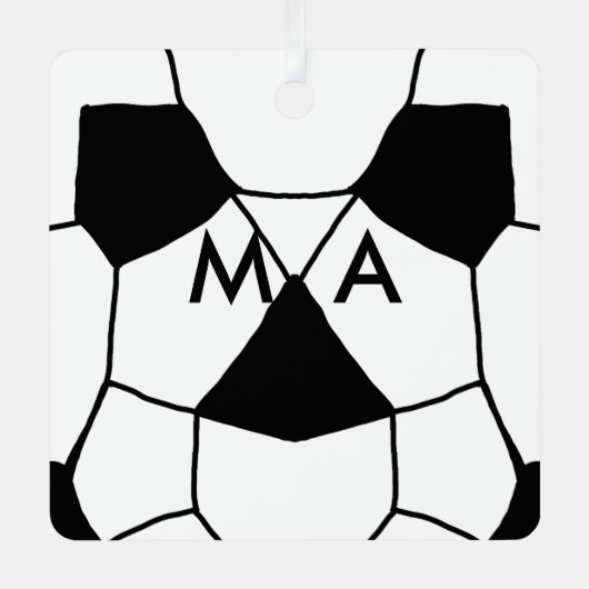 Ornement En Métal Simple monogramme ajouter votre nom lettre man min (Recto)