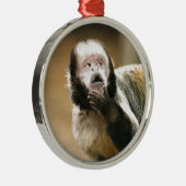Ornement En Métal Singe capucin de bébé à la fois sobre et réfléchi (Droite)