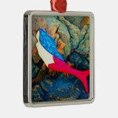 Ornement En Métal sirène rouge et bleue (Droite)