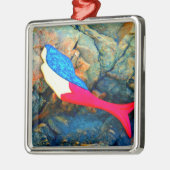 Ornement En Métal sirène rouge et bleue (Gauche)