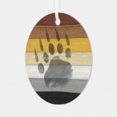 Ornement En Métal SlipperyJoe's Bear Pride drapeau de la texture du  (Avant gauche)