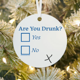 Ornement En Métal SlipperyJoe's êtes-vous ivre humouristique légèrem