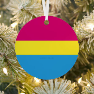 Ornement En Métal SlipperyJoe's pansexual pride flag pi sans sexe