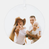 Ornement En Métal Snowflakes Baby's First Christmas Script Name (Verso)