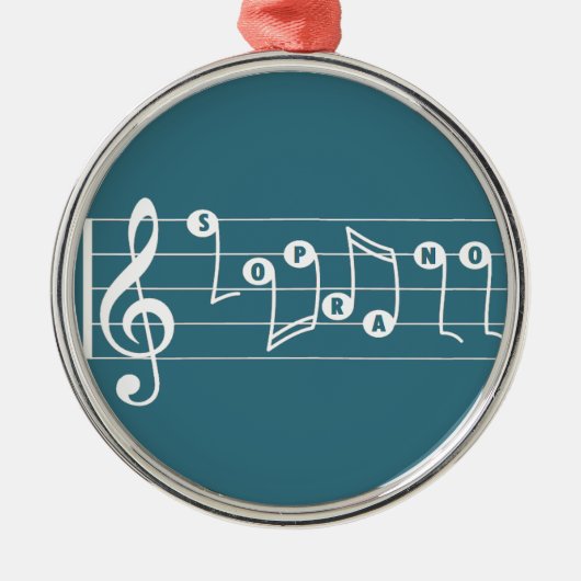 Ornement En Métal Soprano Chanteur Ornament musical (Devant)