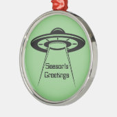 Ornement En Métal Soucoupe volante UFO Space Alien Sci Fi (Gauche)