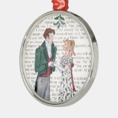 Ornement En Métal Sous le Mistletoe - Jane Austen (Gauche)