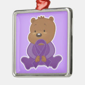 Ornement En Métal Souvenir d'ours de conscience de la maladie (Gauche)