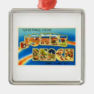 Ornement En Métal Souvenir Vintage voyage de Jones Beach New York