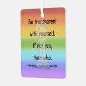 Ornement En Métal Soyez transparent (Avant gauche)