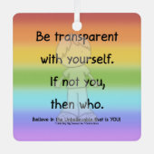 Ornement En Métal Soyez transparent (Recto)