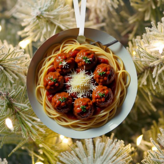 Ornement En Métal Spaghetti réaliste Noël personnalisé (Insitu)