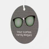 Ornement En Métal Spectacles amusants Nerd intérieurs - coutume des  (Avant gauche)