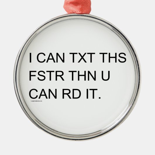 Ornement En Métal Speedy Texter (Devant)