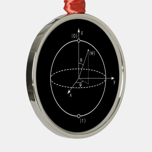 Ornement En Métal Sphère Bloch | Physique / Maths Quantum Bit (Droite)