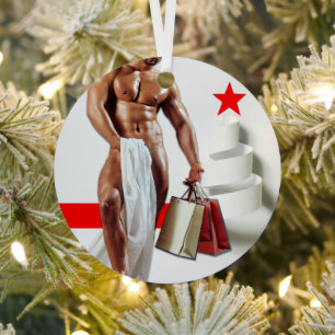 Ornement En Métal Spirale en papier blanc pour achats de Noël de Sli