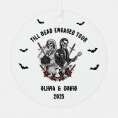 Ornement En Métal Squelette rock engagé pour l'Halloween éffrayante (Recto)