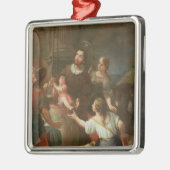 Ornement En Métal St Isidore et le miracle au puits (Gauche)