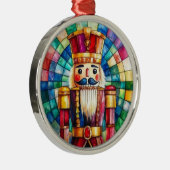 Ornement En Métal Stained Glass Nutcracker Personalized Christmas (Droite)