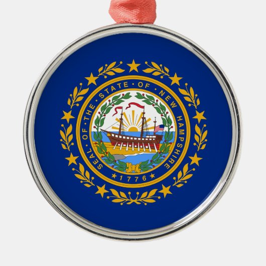 Ornement En Métal State Flag of New Hampshire Ceramic Ornament (Devant)