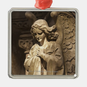 Ornement En Métal Statue d'ange avec les mains croisées, Buenos
