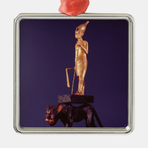 Ornement En Métal Statuette du roi sur un léopard