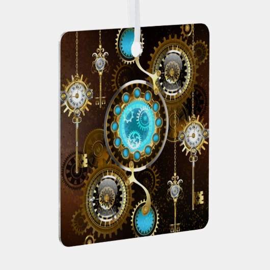 Ornement En Métal Steampunk Rusty Background (Avant droite)