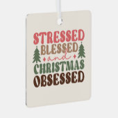 Ornement En Métal Stressé, béni et observé à Noël (Avant droite)